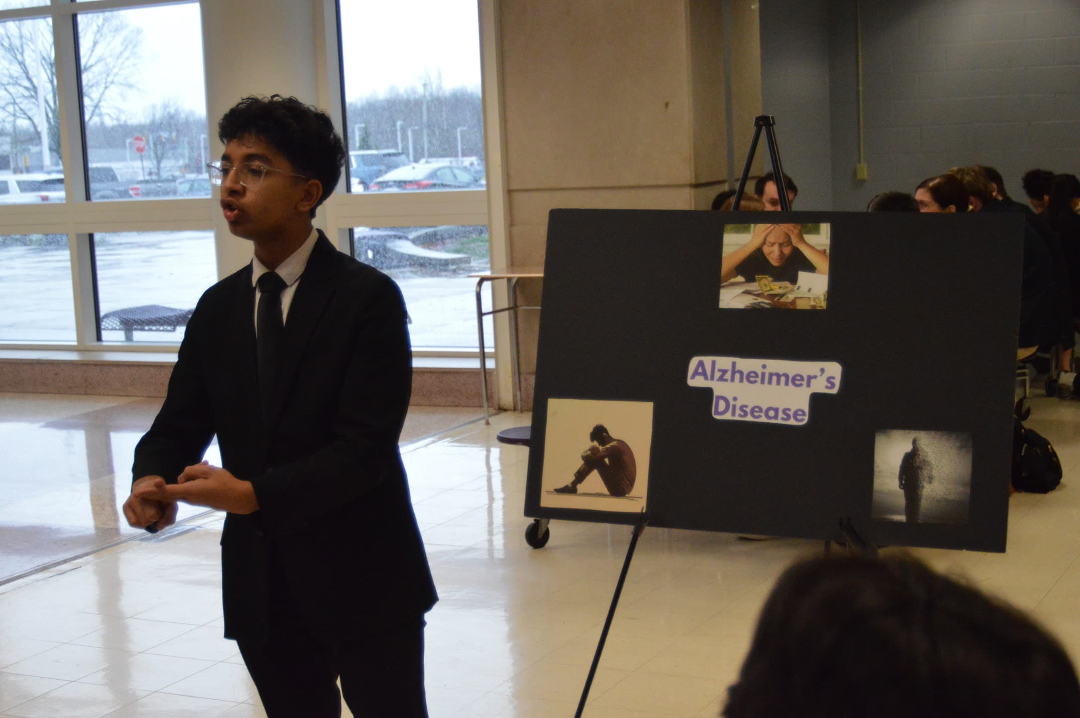 HSE Speech & Debate student presenting during a team event